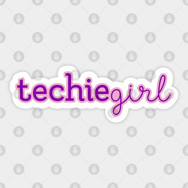 Techie Girl Sticker by nanarts